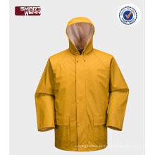 Traje impermeable de la chaqueta de la lluvia de la PU de la PU